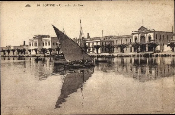 Ak Sousse Tunesien, Un coin du port, Hafenpartie, Feluke  - 2101844