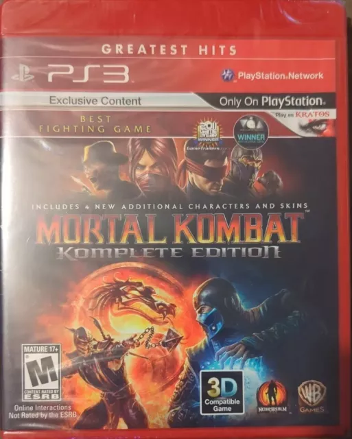 MORTAL KOMBAT KOMPLETE Edition (Red Label Greatest Hits) PS3 CLEAN 