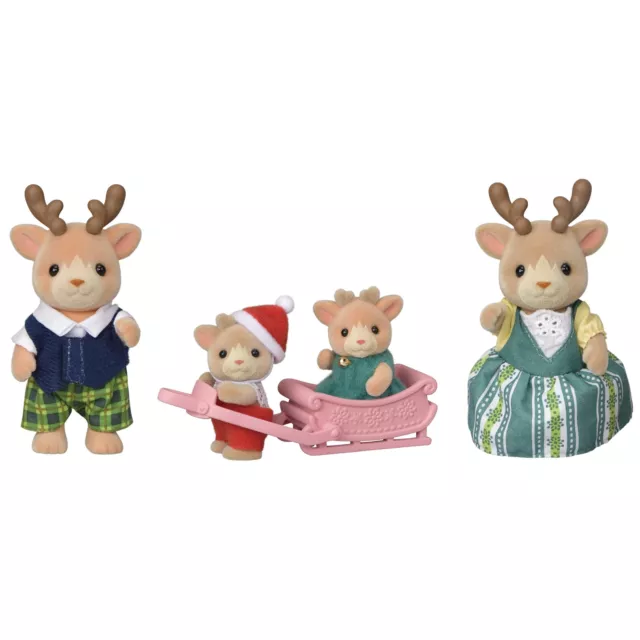 Sylvanian Families 5692 Rentier Familie Puppen Rentier Figuren 4 Stück SEHR GUT