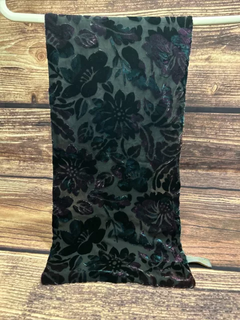 ELAINE GOLD for Collection XIIX LTD Burnout Crushed Velvet Floral Print Scarf 3