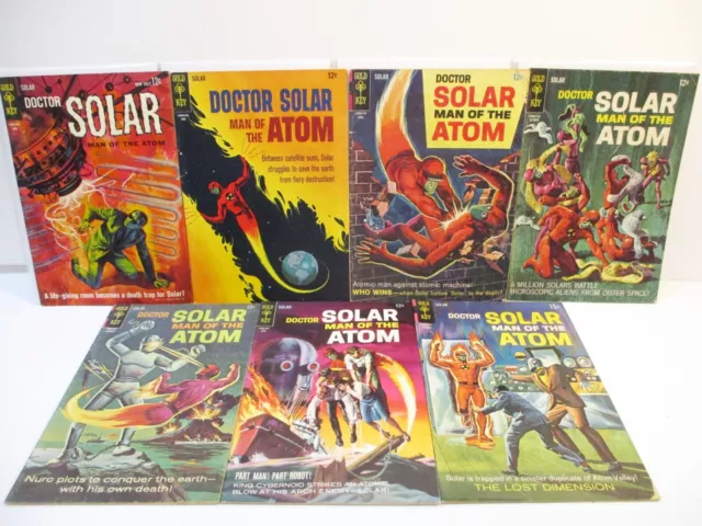 Doctor Solar Man of the Atom #4,16,19,21,22,23,25 Lower Grade Lot -Gold Key 1963
