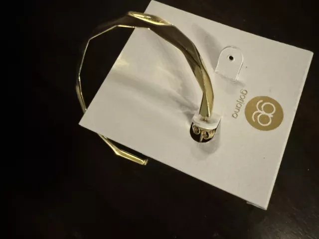 NWT Gorjana Geo Hoop Earrings In Gold Large Size never worn