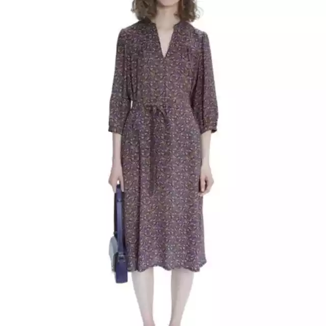 APC Alanna Floral Paisley Midi Dress 38 Medium