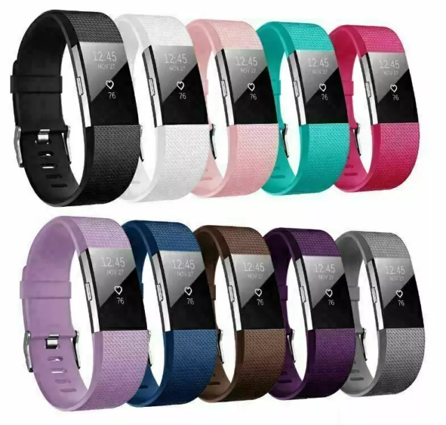 For Fitbit Charge 2 Strap Replacement Wristband Metal Buckle Small Large