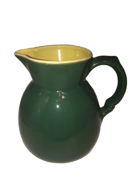 Vintage Hall Pottery Water Pitcher Green 64 oz Nice