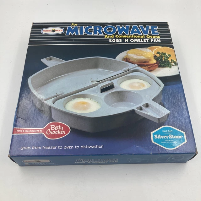 NORDIC WARE EASY Breakfast Set Omelet Pan and 2 Cavity Egg Poacher