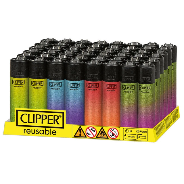48 Accendini CLIPPER LARGE SPACING Box Con Espositore NUOVA - Foto 8
