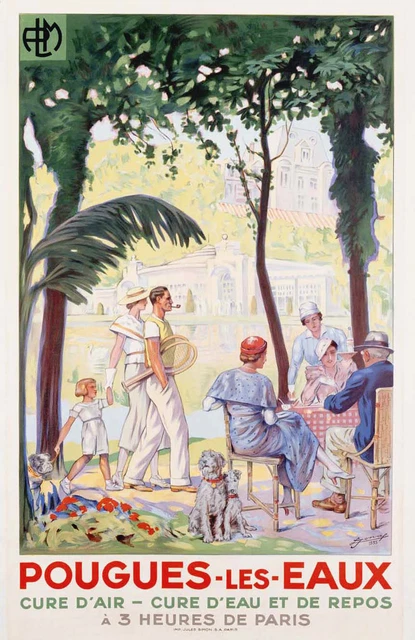 F. JONAS "Pougues Les Eaux" Sport CANVAS OR PAPER, from 55cm up, NEW