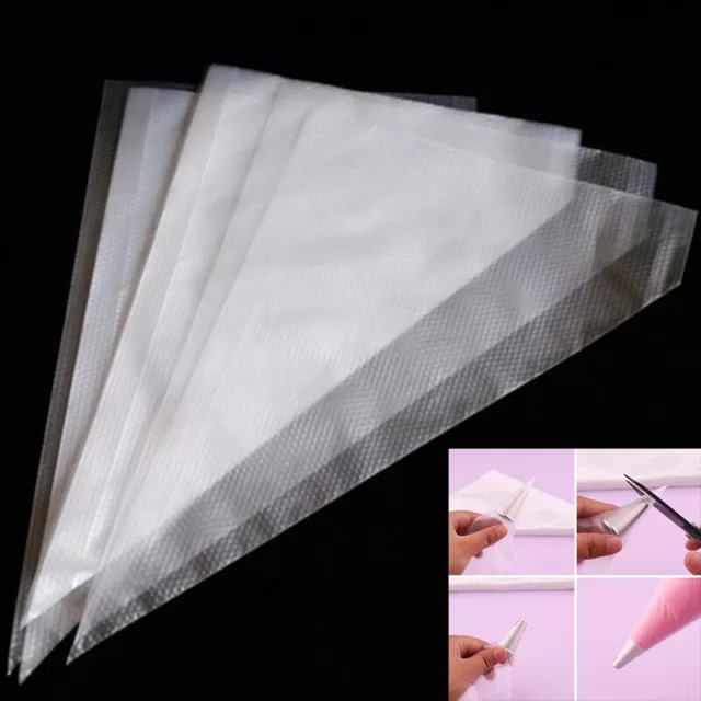 100PCS New Plastic Disposable Cream Pastry Icing Piping Decor Bags Baking Too ~~