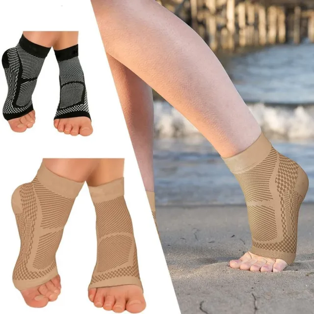 NYLON FOOT BRACE Elastic Foot Arch Support Yoga Socks Plantar Fasciitis  $7.58 - PicClick AU