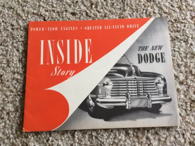 1942 dodge Inside story  original dealership showroom sales handout