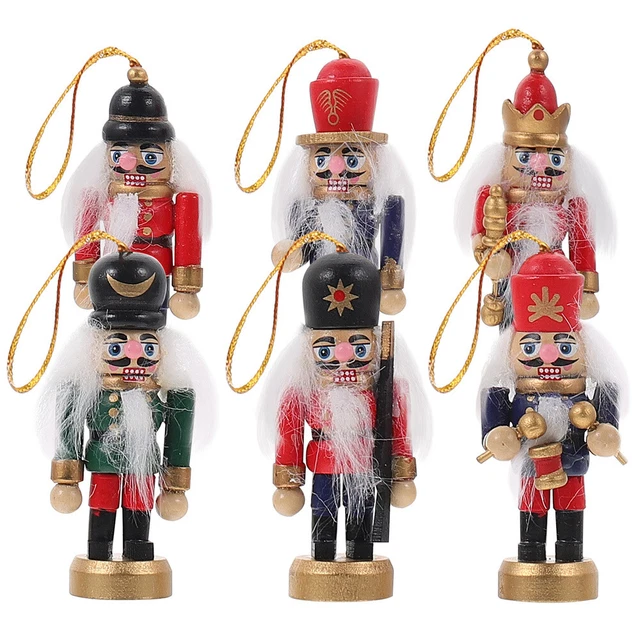6 pz ciondolo schiaccianoci ornamenti appesi albero di Natale schiaccianoci bambino