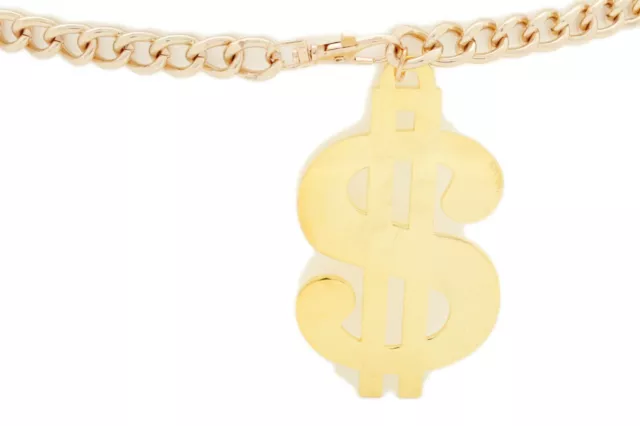 Women Gold Metal Chain US Dollar Money $ Charm Hip High Hip Hop Belt Plus XL XXL 3