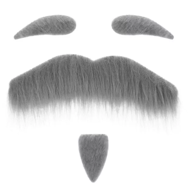 Halloween C Cosplay Beard Grey Fancy Dress Moustache Eyebrows Decor