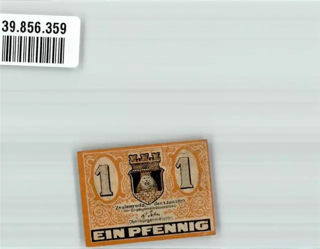 39856359 - 6570 Zeulenroda 1 Pfennig Rathaus 1920 2