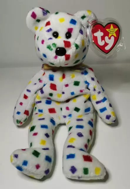 TY Beanie Babies TY 2K Bear - With Tag Cover - Rare With Errors