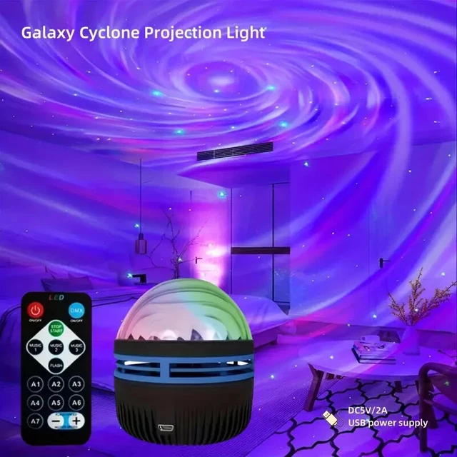 Macchiatto Proiettore Aurora Boreale Con Bluetooth E Telecomando - Lampada Notte Con 13 Effetti E 4 Modalità, Luminosità Regolabile, Ricaricabile 2200mAh - Per Cameretta E Atmosfere Romantiche