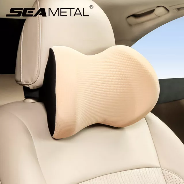 SEAMETAL Car Seat Headrest Pad Head Neck Rest Support Cushion Memory Foam Pillow