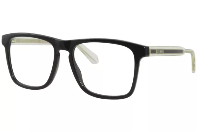 Gucci GG0561ON 001 Eyeglasses Frame Men's Black/Crystal Full Rim Square 54-mm