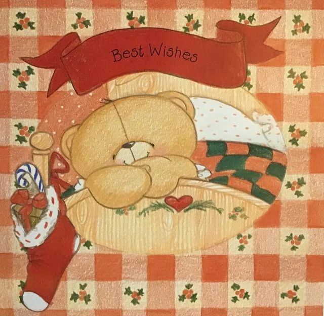 FOREVER FRIENDS HALLMARK Christmas Card Single Card Cute £1.99