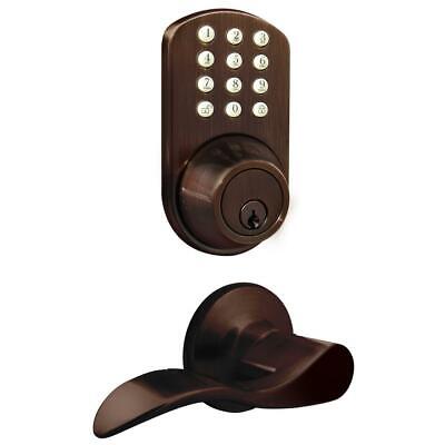 Oil Bronze Keyless Entry Deadbolt Handle Door Lock  Electronic Digital Keypad