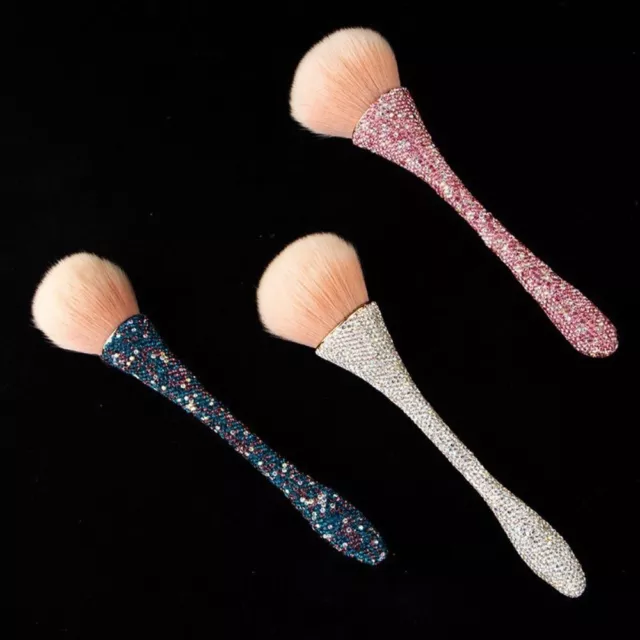 Small Waist Loose Powder Brush Diamond Handle Nail Art Dust Brush  Girl