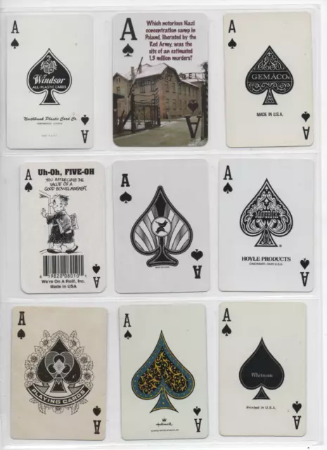 9 -- Single Swap Playing Cards of Ace of Spades.
