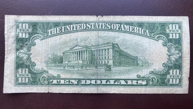 1953 Ten Dollar Silver Certificate * STAR NOTE * $10 Bill Circulated #56443 2