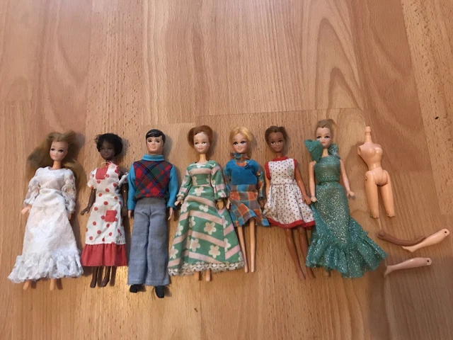 VINTAGE 1970 S PIPPA Dolls X 7 Mandy Pippa Princess Pippa Pete