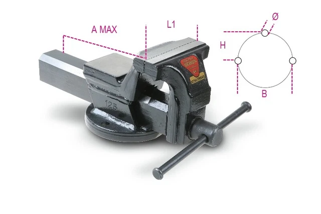 Beta Tools 1599F Parallèle Etau Max A : 125mm L1 : 100mm 015990100