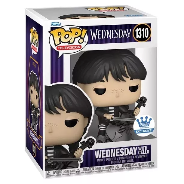 Funko Pop! Wednesday Addams  with Cello In Hand Pop Protector #1310