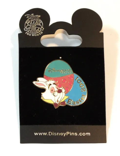 Disney Pin Trading Alice in Wonderland White Rabbit Easter 2001 Disneyland DLR