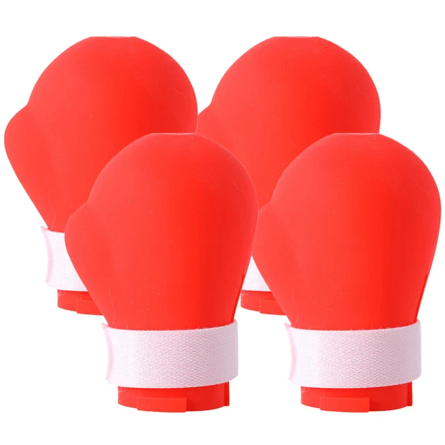 4 piezas Botas de silicona Cubierta Invierno Guantes de silicona para uñas de silicona