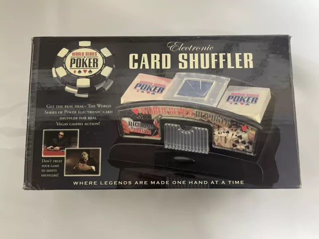 World Series Poker Electronic Double Pack Card Shuffler + Original Box