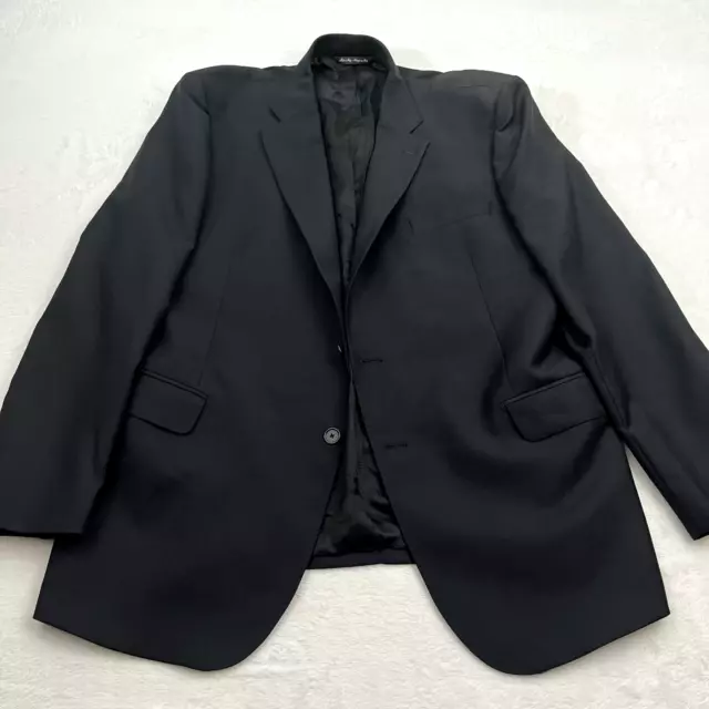 Saks Fifth Avenue x Ermenegildo Zegna Cloth 46R Black Sport Coat Suit Jacket