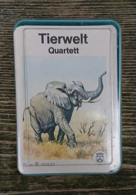 F. X. Schmidt München Spielkarten Karten Quartett Tierwelt komplett 70er Jahre