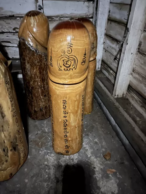 Thai Large Wooden Blessings Phallus Very Powerful Very Beautiful