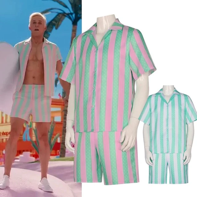 2023 BARBIE KEN Ryan Gosling Barbie Cosplay Costume Shirts Short Pants