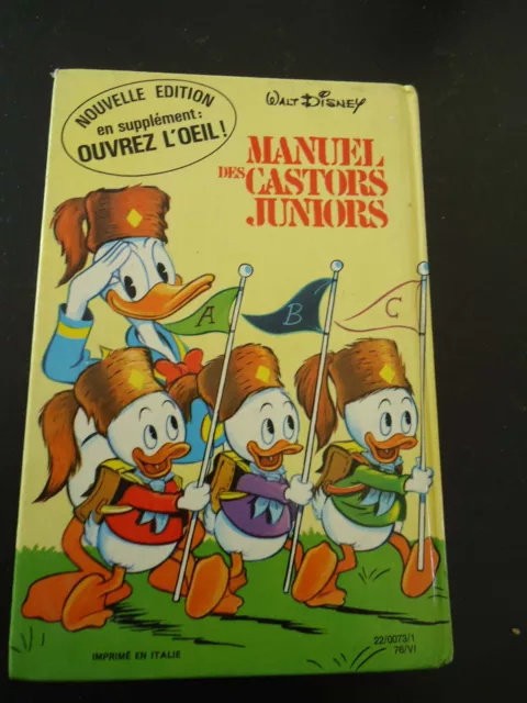 1er Manuel Des Castors Juniors  Disney Edi-Monde 1976