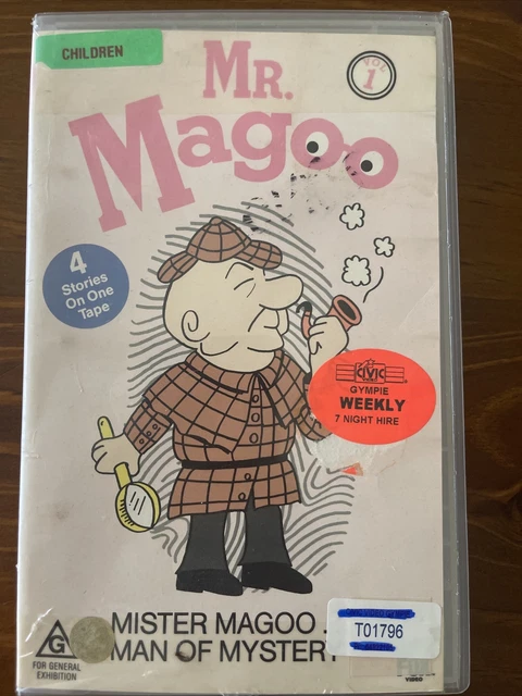 Mr. Magoo (4 Stories) Very Rare VHS Video Tape