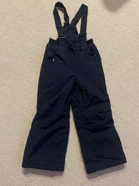 Crane Youth Unisex Boys Kids Size 6 Ski Snow Pants Overalls Waterproof Black