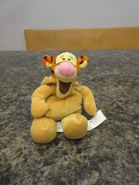 Tigger Disney Winnie The Pooh 7" Plush Dressed Up As Pooh Beanbag EXC 2