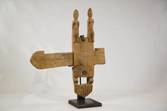 Hand-Carved Dogon Door Lock 18" - Mali - African Art