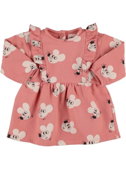 BOBO CHOSES Baby Mouse All Over Organic Cotton Dress. Size: 6 Months