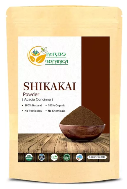 Herbs Botanica Pure Shikakai Poudre pour Tout Types de Cheveux 150gm