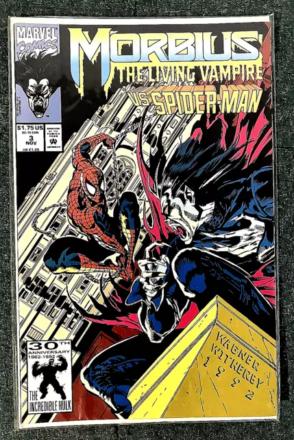Morbius: The Living Vampire #3 Mint, Not Graded, 1992, Vs. Spider-Man, Brand New