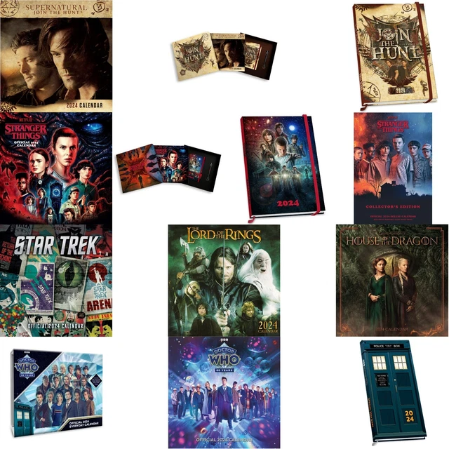 2024 CALENDAR DIARY SciFi TV Programme Supernatural Nerd Official
