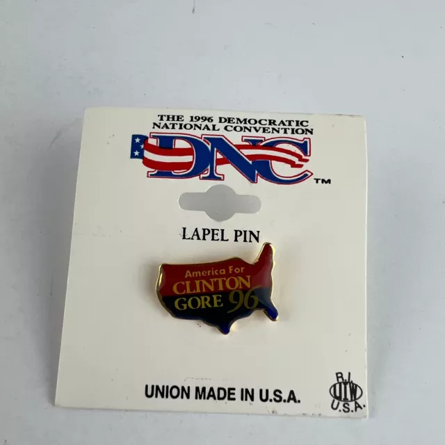 Democratic National Convention 1996 America For Clinton/Gore '96 Hat Lapel Pin