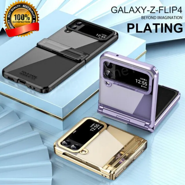 For Samsung Galaxy Z Flip5/4/3 5G Plated Case Cover Hard Cases Clear 3