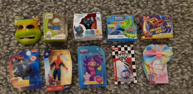 10 pcs Zuru Mini Brands Toys (spiderman, turtles mask, hacky sack, rugrats etc)